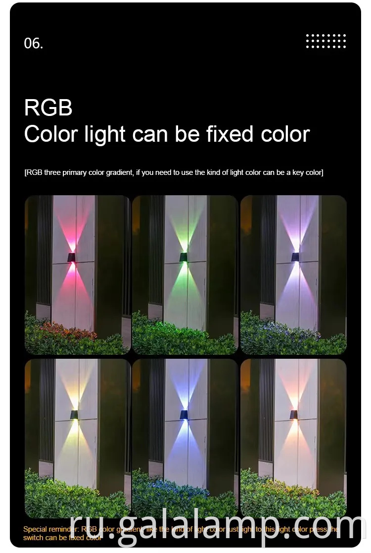 Водонепроницаемый настенный свет на солнечной энергии для садов